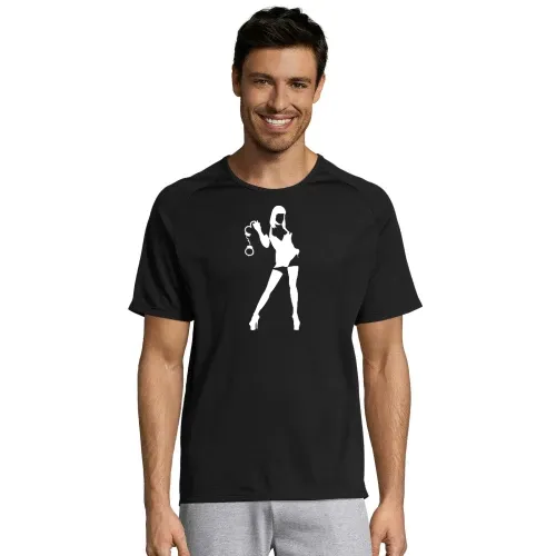 Domina mit Handschellen Männer T-Shirt