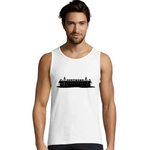 Dortmund Stadion Silhouette Männer T-Shirt
