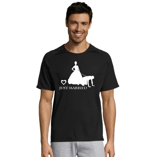 Ehemann von Frau an Leine Männer T-Shirt