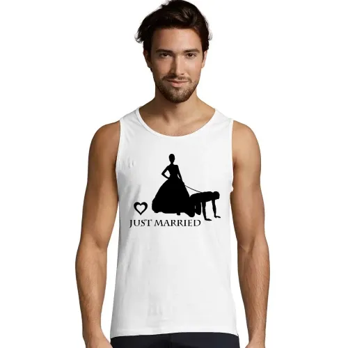 Ehemann von Frau an Leine Männer T-Shirt