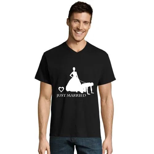 Ehemann von Frau an Leine Männer T-Shirt