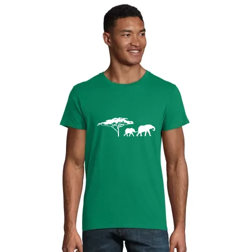 Elefanten in der Savanne T-Shirt Männer Crusader Bio