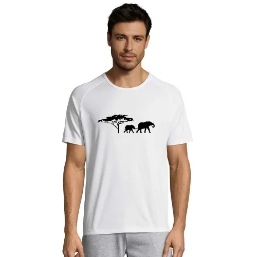 Elefanten in der Savanne Männer T-Shirt