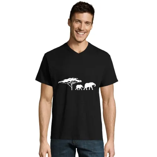 Elefanten in der Savanne Männer T-Shirt