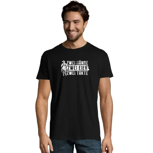 Enduro Motocross 2 Hände 2 Eier 2 Takte Cross Bike T-Shirt