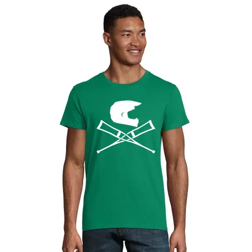 Endurohelm mit Krücken Männer T-Shirt
