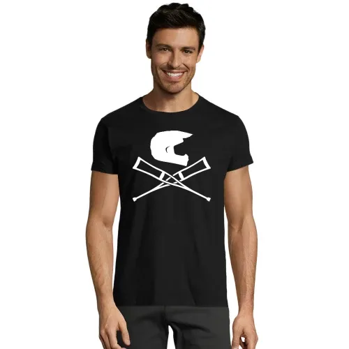 Endurohelm mit Krücken Männer T-Shirt
