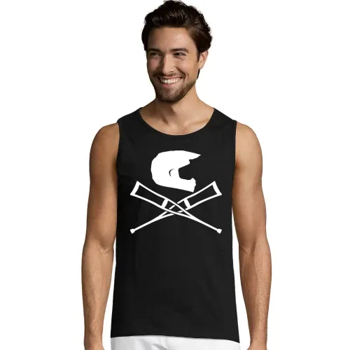 Endurohelm mit Krücken Männer T-Shirt