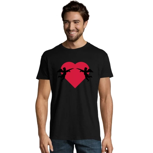 Engel vor Herz mit Gewehr T-Shirt