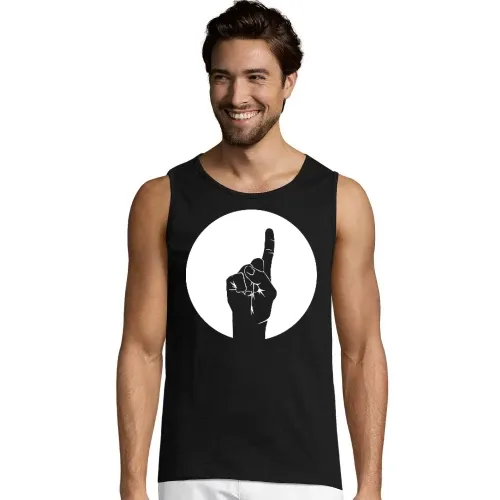 erhobener Zeigefinger im Kreis Männer T-Shirt