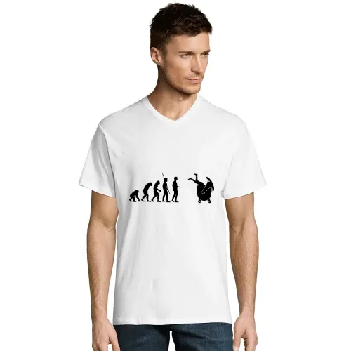 Evolution große Mülltonne  T-Shirt Männer Victory