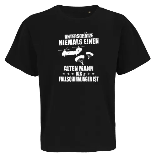 Fallschirmjäger Alter Mann Spruch Skydiver BW Männer T-Shirt