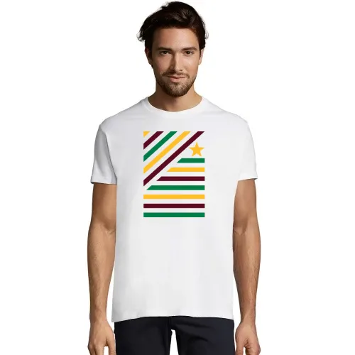 Farbspeil in diagonalen Streifen und Stern 2 T-Shirt