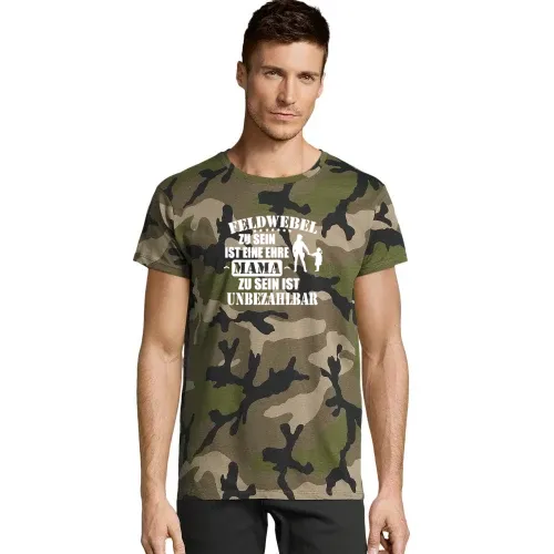 Feldwebel Mama Unbezahlbar Soldatin Mutter Männer T-Shirt