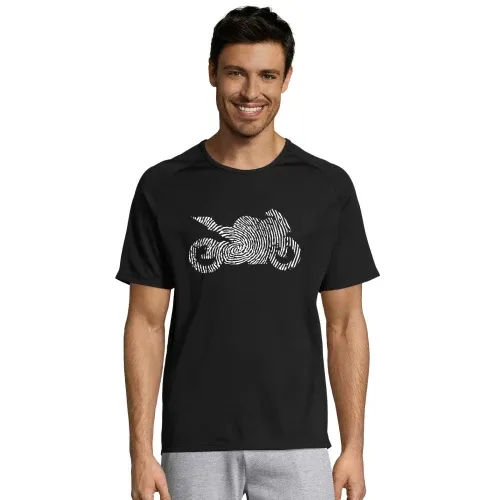 Fingerabdruck Motorrad Männer T-Shirt