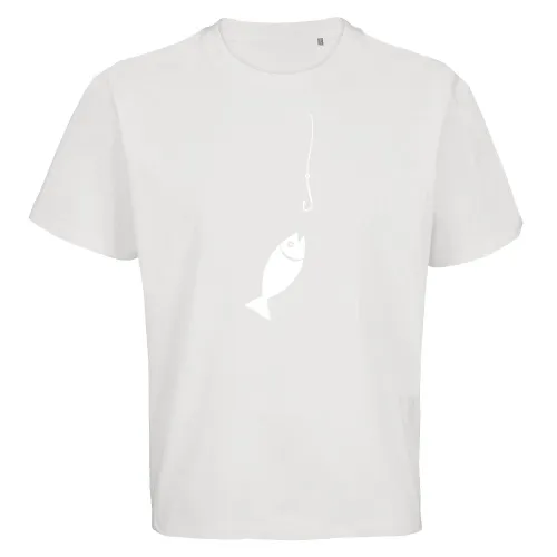 Fisch an der Angeln Männer T-Shirt