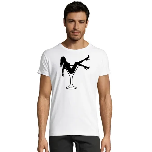 Frau im Glas Männer T-Shirt