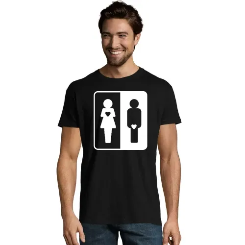 Frau und Mann mit Herz Männer T-Shirt