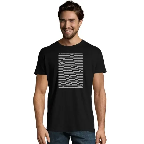 Fußballer vor Streifen Retro T-Shirt