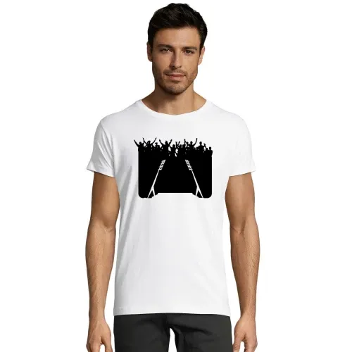 Fußballfans vorm Stadion Männer T-Shirt