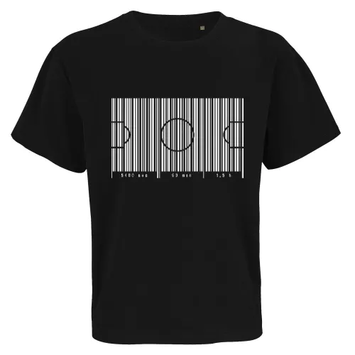 Fußballfeld als Strichcode 90 min Männer T-Shirt