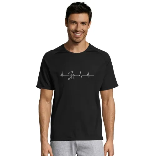 Fussballspieler Herzschlag Männer T-Shirt