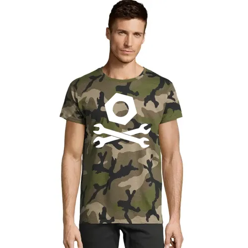 gekreuzte Maulschlüssel mit Mutter Männer T-Shirt
