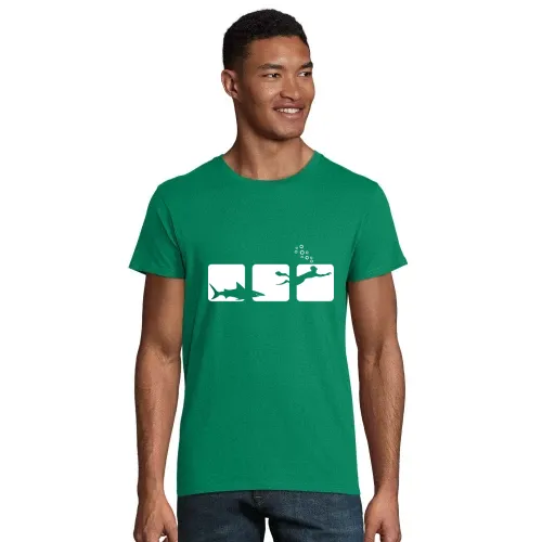 Hai jagt Taucher Männer T-Shirt