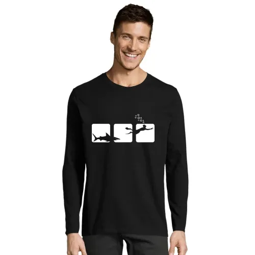 Hai jagt Taucher Männer T-Shirt
