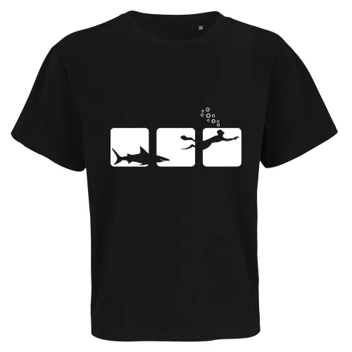 Hai jagt Taucher Männer T-Shirt