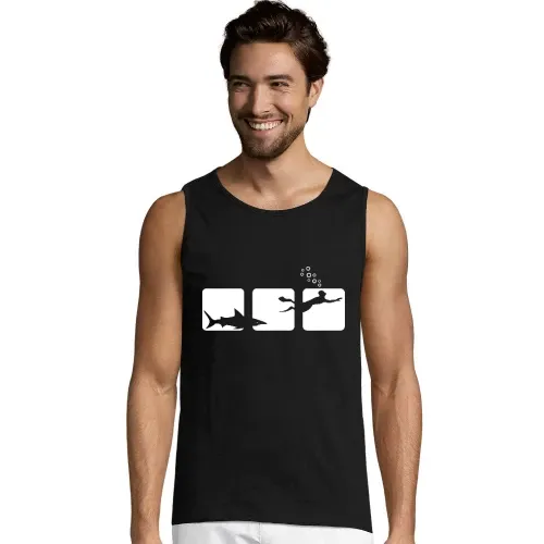 Hai jagt Taucher Männer T-Shirt
