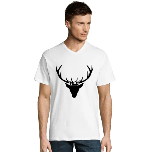Hirschgeweih mit Krone Männer T-Shirt