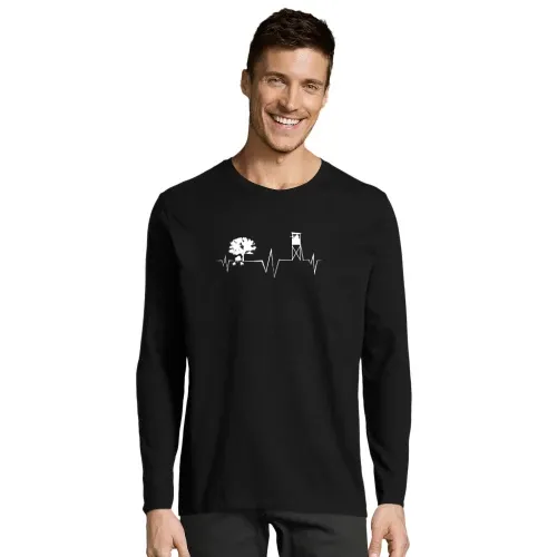 Hochsitz Jagen Herzschlag - Jäger Keiler T-Shirt Männer Imperial LSL