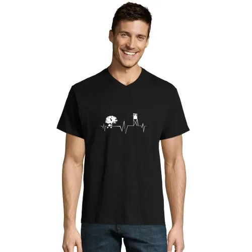 Hochsitz Jagen Herzschlag - Jäger Keiler T-Shirt Männer Victory