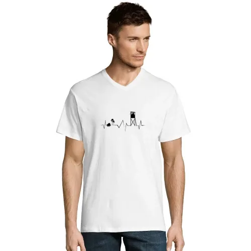 Hochsitz Jagen Herzschlag - Jäger Keiler Männer T-Shirt