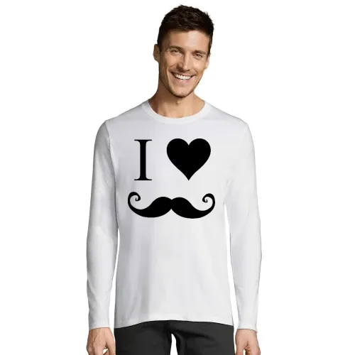 i love Moustache Männer T-Shirt