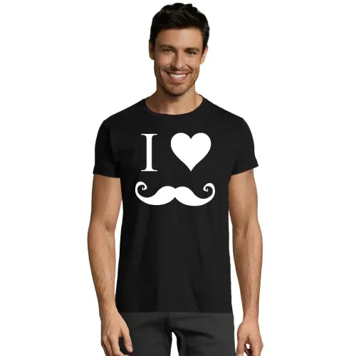 i love Moustache Männer T-Shirt