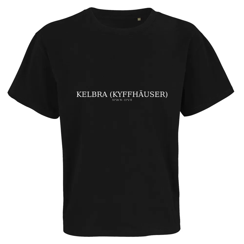  Männer T-Shirt mit Aufdruck 'Kelbra (kyffhäuser) Koordinaten'