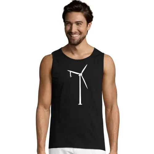 Klimmzug am Windrad Männer T-Shirt