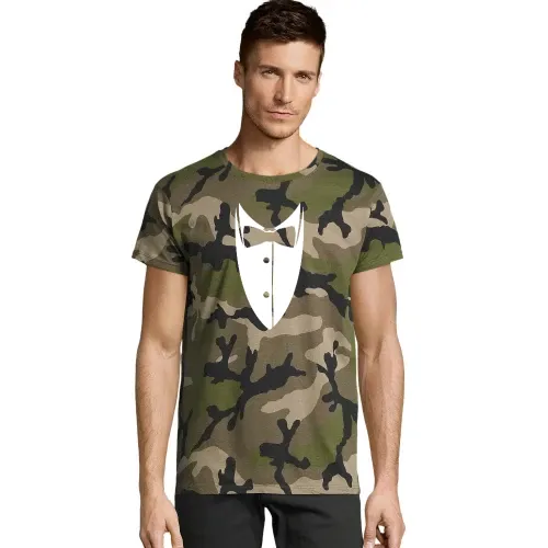 Kragen mit Fliege aus Anzug Sakko Männer T-Shirt