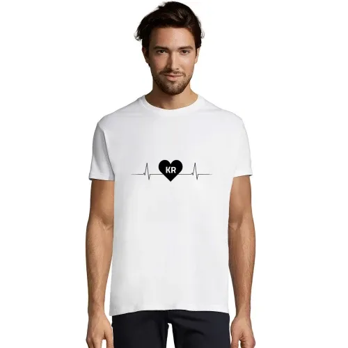 Krefeld KR Nummernschild Herzschlag Männer T-Shirt Krefeld KR Nummernschild Herzschlag T-Shirt
