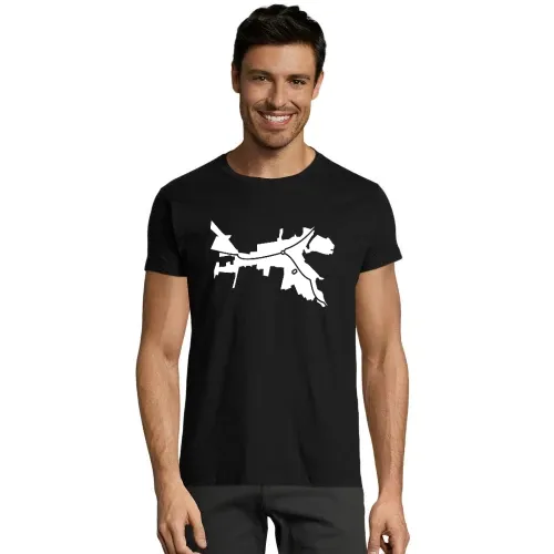 Kreischa Umriss mit Fussballstadion Männer T-Shirt