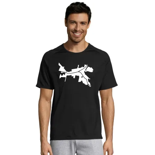 Kreischa Umriss mit Fussballstadion Männer T-Shirt