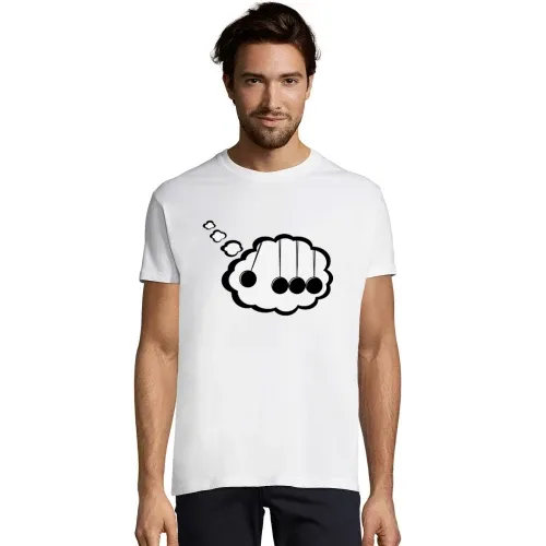 Kugelstoßpendel in Denkblase Comic T-Shirt