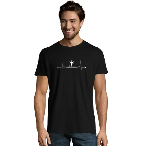 Landwirt Puls Farmer Herzschlag Feldarbeiter Männer T-Shirt