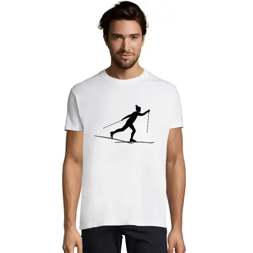 Langlauf Skifahrer Langlauf Männer T-Shirt Langlauf Skifahrer Langlauf T-Shirt