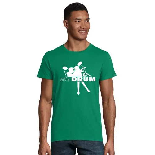 Lets Drum Schlagzeug mit Sticks Männer T-Shirt