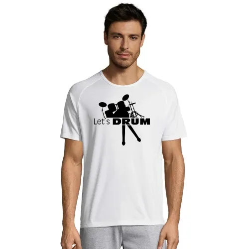 Lets Drum Schlagzeug mit Sticks Männer T-Shirt