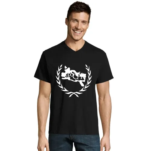 Lorbeerkranz SPQR Rom Umriss Männer T-Shirt
