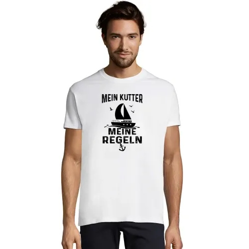 Mein Kutter Meine Regeln Bootsfahrer Kapitän Männer T-Shirt Mein Kutter Meine Regeln Bootsfahrer Kapitän T-Shirt